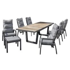 LC Garden Bondino II Gartensessel Aluminium/Polyester Anthrazit/Grau -Garten Leben lc garden bondino ii verstellsessel aluminium polster anthrazit grau 1248129 8