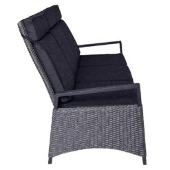 LC Garden Keramo Gartensofa Inkl. Kissen Aluminium/Geflecht Anthrazit/Grau Mix -Garten Leben lc garden keramo 3 sitzersofa inkl kissen aluminium geflecht 1345578 4