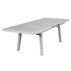 LC Garden Keramo Ausziehtisch 200/260x100 Cm Aluminium/Keramik Off White/Easy Grey