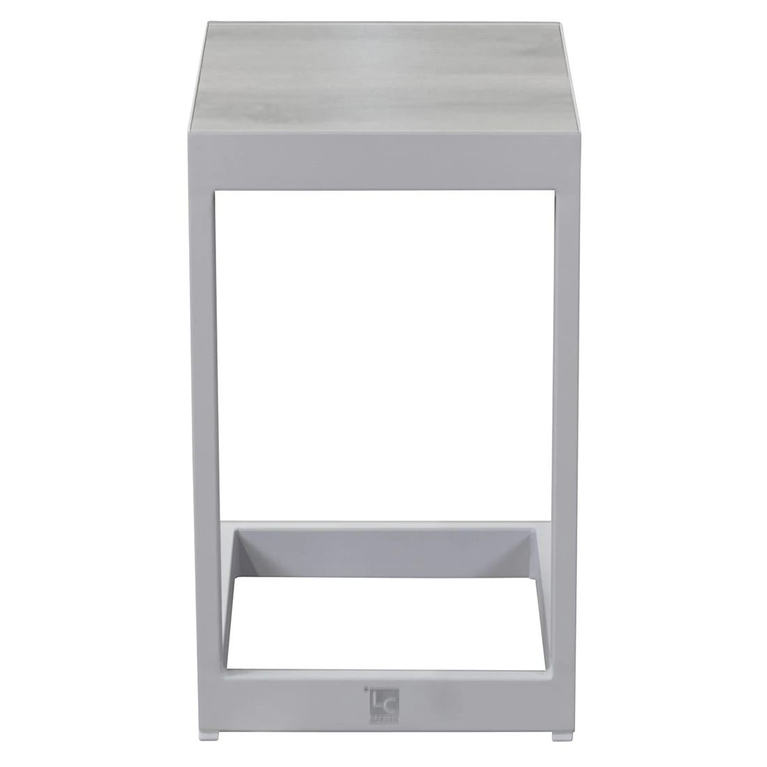 LC Garden Keramo Beistelltisch 32x40cm Aluminium/Keramik Off White/Easy Grey 4 LC Garden Keramo Beistelltisch 32x40cm Aluminium/Keramik Off White/Easy Grey – Bild 2