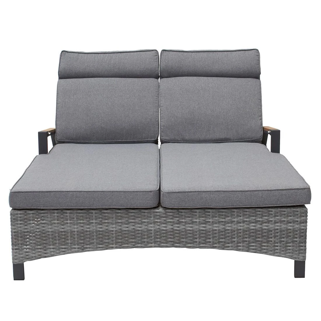 LC Garden Keramo Doppelliege Inkl. Kissen Geflecht/Polyester Naturgrau 5 LC Garden Keramo Doppelliege Inkl. Kissen Geflecht/Polyester Naturgrau – Bild 3