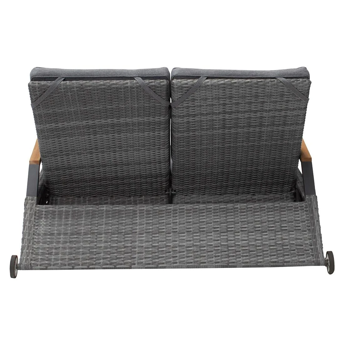 LC Garden Keramo Doppelliege Inkl. Kissen Geflecht/Polyester Naturgrau 6 LC Garden Keramo Doppelliege Inkl. Kissen Geflecht/Polyester Naturgrau – Bild 4