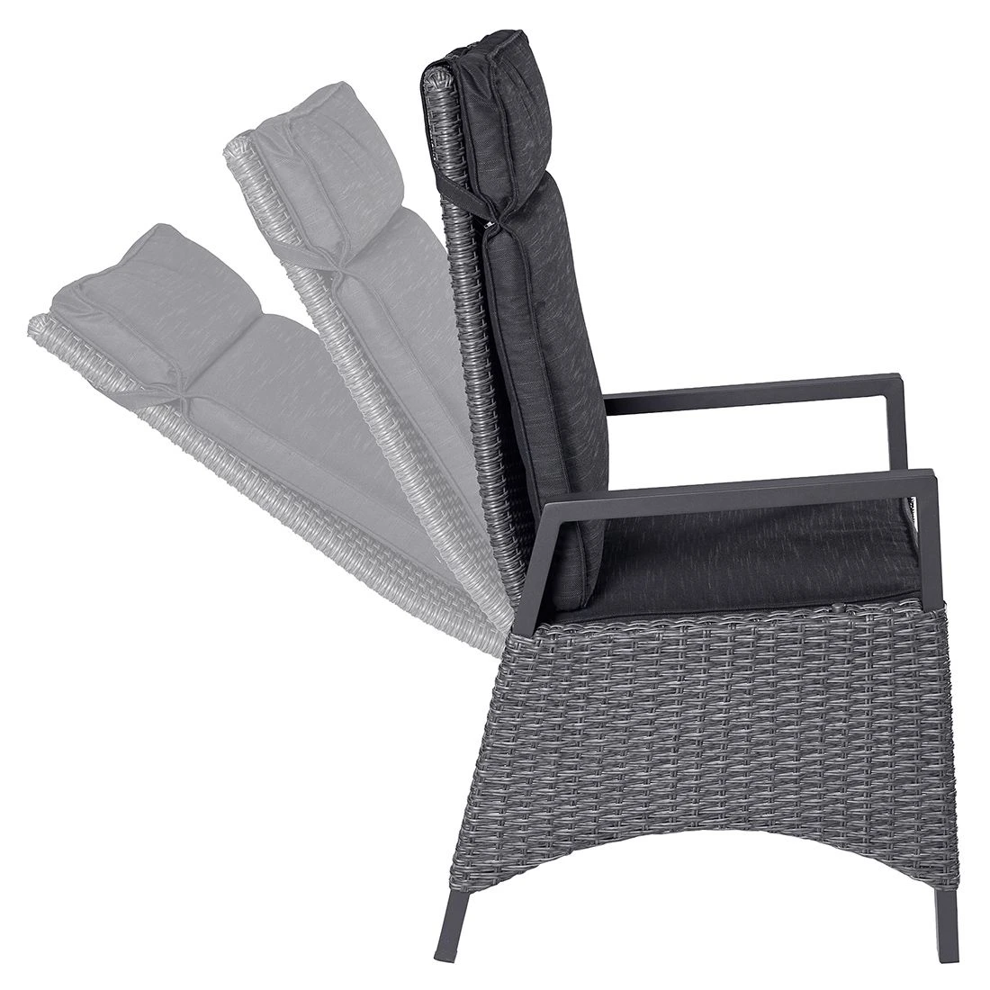 LC Garden Keramo Gartenmöbel-Set 7-tlg. Tisch 200/260x100cm Grau Mix/Anthrazit 5 LC Garden Keramo Gartenmöbel-Set 7-tlg. Tisch 200/260x100cm Grau Mix/Anthrazit – Bild 3