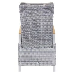 LC Garden Keramo Dining Verstellsessel Aluminium/Geflecht Off White/Cold White -Garten Leben lc garden keramo loungesessel aluminium geflecht teak armlehnen 1434337 4