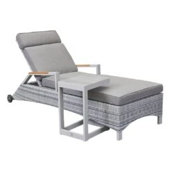 LC Garden Keramo Gartenliege Aluminium/Geflecht Off White/Weiß-Mix -Garten Leben lc garden keramo rollliege aluminium geflecht 1434381 6