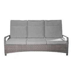 LC Garden Komido Gartensofa Aluminium/Geflecht Anthrazit/Omega Braun -Garten Leben lc garden komido 3 sitzersofa geflecht polster omega braun grau 1248195 3