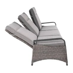 LC Garden Komido Gartensofa Aluminium/Geflecht Anthrazit/Omega Braun -Garten Leben lc garden komido 3 sitzersofa geflecht polster omega braun grau 1248195 4