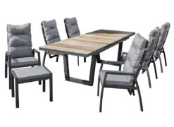 LC Garden Komido Ausziehtisch 200/260x100cm Aluminium/Keramik Anthrazit/Braun -Garten Leben lc garden komido ausziehtisch 200 260x100cm alu keramik anthrazit holzoptik grau 1217934 8