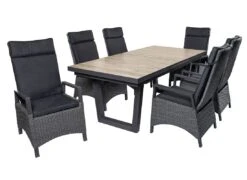 LC Garden Komido Ausziehtisch 200/260x100cm Aluminium/Keramik Anthrazit/Braun -Garten Leben lc garden komido ausziehtisch 200 260x100cm alu keramik anthrazit holzoptik grau 1217934 9