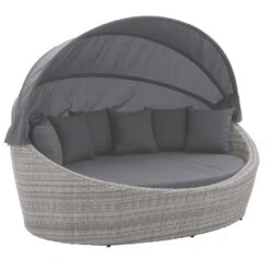 LC Garden Parma Loungeinsel Inkl. Kissen Geflecht White Grey -Garten Leben lc garden parma loungeinsel oval inkl kissen geflecht 1345204 5