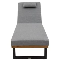 LC Garden Riviona Gartenliege Teak/Polster Natur/Grau -Garten Leben lc garden riviano gartenliege teak polster 1435547 2