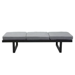LC Garden Sondrino Gartensofa Aluminium/Polyester Schwarz/Grau -Garten Leben lc garden sondrino 3 sitzersofa 202x70cm aluminium polyester 1433677 9
