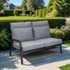 LC Garden Sondrino Gartensofa Aluminium/Textilene Schwarz Matt/Silber 2 LC Garden Sondrino Gartensofa Aluminium/Textilene Schwarz Matt/Silber -Garten Leben lc garden sondrino bank 2 sitzer aluminium textilene 1433545 1