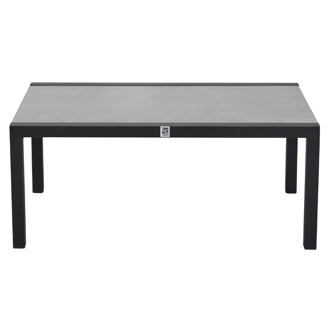 LC Garden Sondrino Couchtisch 100x60cm Aluminium/Glaskeramik Schwarz Matt/Beton 4 LC Garden Sondrino Couchtisch 100x60cm Aluminium/Glaskeramik Schwarz Matt/Beton – Bild 2