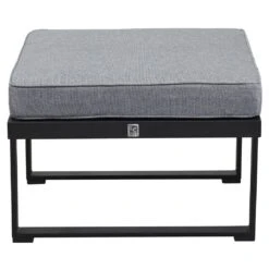 LC Garden Sondrino Gartenhocker 70x70cm Aluminium/Polyester Schwarz/Grau -Garten Leben lc garden sondrino hocker 70x70cm aluminium polyester 1433644 2