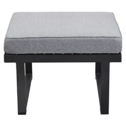 LC Garden Sondrino Gartenhocker 70x70cm Aluminium/Polyester Schwarz/Grau -Garten Leben lc garden sondrino hocker 70x70cm aluminium polyester 1433644 3