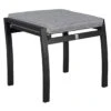 LC Garden Sondrino Gartenhocker Mit Kissen Aluminium/Polyester Schwarz/Grau -Garten Leben lc garden sondrino hocker mit kissen aluminium polyester 1433039 1