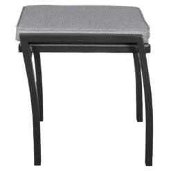 LC Garden Sondrino Gartenhocker Mit Kissen Aluminium/Polyester Schwarz/Grau -Garten Leben lc garden sondrino hocker mit kissen aluminium polyester 1433039 2