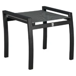 LC Garden Sondrino Gartenhocker Mit Kissen Aluminium/Polyester Schwarz/Grau -Garten Leben lc garden sondrino hocker mit kissen aluminium polyester 1433039 3