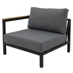 LC Garden Sondrino Ecklounge 5-tlg. Aluminium/Polyester Anthrazit/Off-White-Schwarz -Garten Leben lc garden sondrino loungeecke 5 tlg aluminium polyester 1487687 5