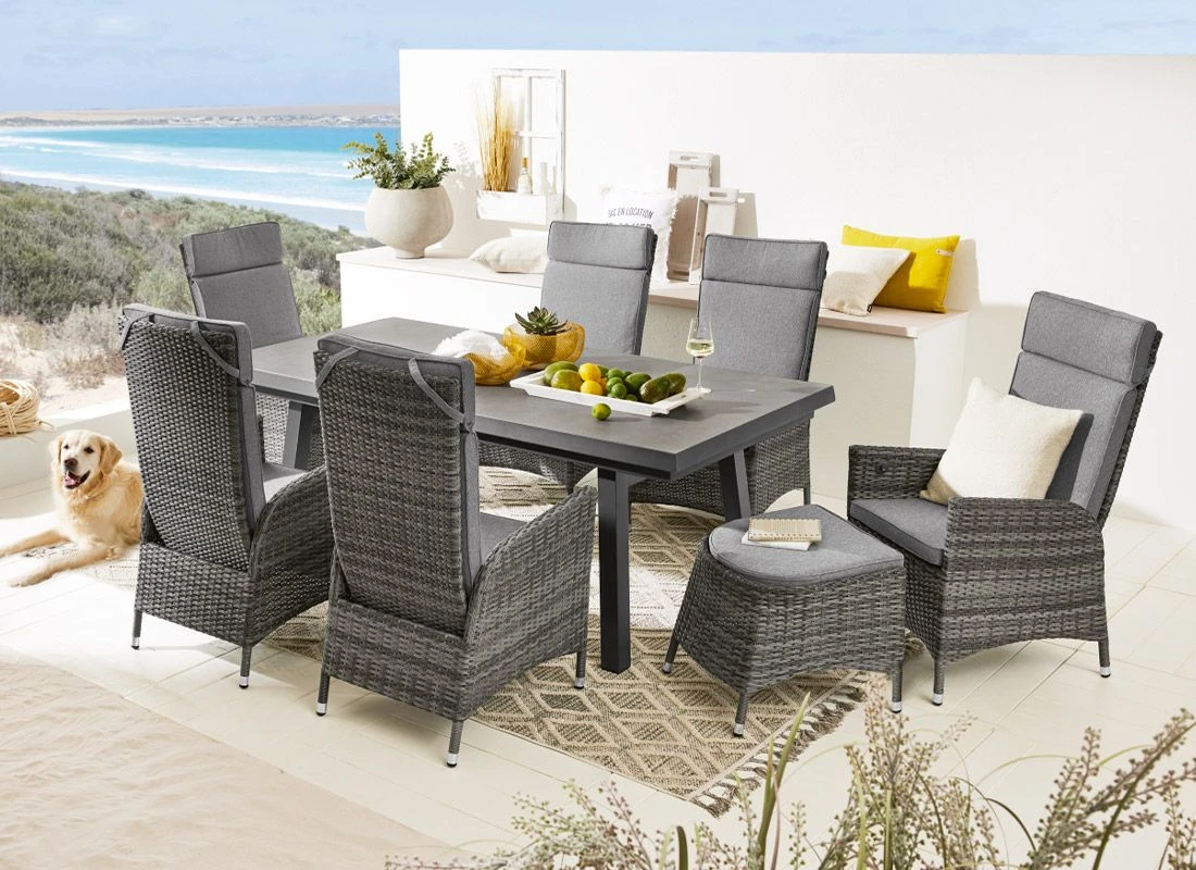 LC Garden Vivera Gartentisch 200x100 Cm Aluminium/Keramik Anthrazit/Beton 4 LC Garden Vivera Gartentisch 200x100 Cm Aluminium/Keramik Anthrazit/Beton – Bild 2