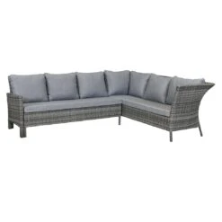 LC Garden Vivera Dininglounge Aluminium/Geflecht Grau/Omega-Anthrazit -Garten Leben lc garden vivera loungeecke mit tisch alu geflecht glas keramik 1432412 4