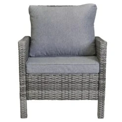 LC Garden Vivera Loungesessel Aluminium/Geflecht Grau/Omega-Anthrazit -Garten Leben lc garden vivera loungesessel aluminium geflecht 1432445 2