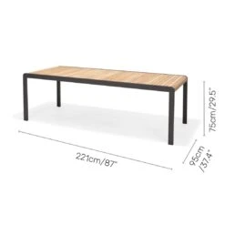 LifestyleGarden Amber Gartenmöbel-Set 7-tlg. Tisch 220x95cm Magnesium Grau/Grau Meliert -Garten Leben lifestylegarden amber gartenmoebel set 7 tlg tisch 220x95cm 1481879 8