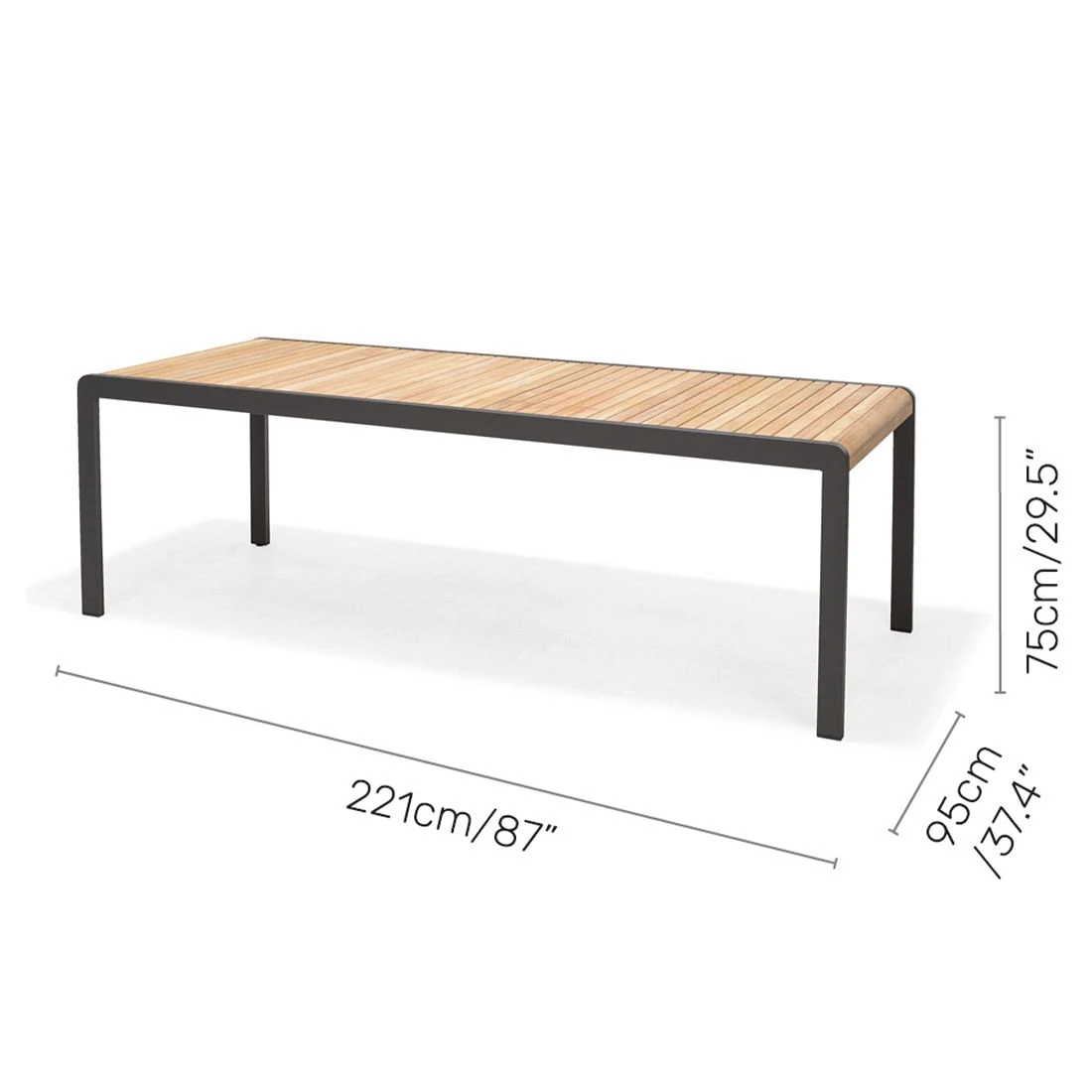 LifestyleGarden Amber Gartenmöbel-Set 9-tlg. Tisch 220x95cm Magnesium Grau/Grau Meliert 9 LifestyleGarden Amber Gartenmöbel-Set 9-tlg. Tisch 220x95cm Magnesium Grau/Grau Meliert – Bild 7