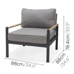 LifestyleGarden Amber Loungesessel Aluminium/Olefin Magnesium Grau/Roasted Sesame 7 LifestyleGarden Amber Loungesessel Aluminium/Olefin Magnesium Grau/Roasted Sesame -Garten Leben lifestylegarden amber loungesessel aluminium olefin 1440684 3