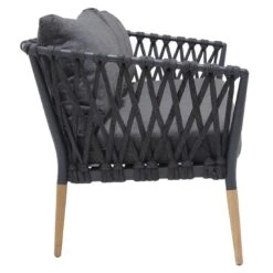 LifestyleGarden Ipanema Gartensofa Teak/Rope/Olefin Dunkelgrau -Garten Leben lifestylegarden ipanema 2 siterzsofa teak rope olefin dunkelgrau 1203766 5