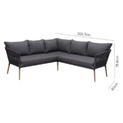 LifestyleGarden Ipanema Ecklounge Rope/Olefin Dunkelgrau/Grau -Garten Leben lifestylegarden ipanema loungeecke rope olefin 1351936 3