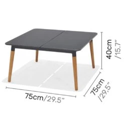 LifestyleGarden Ipanema Loungeset Teak/Olefin Natur/Dunkelgrau -Garten Leben lifestylegarden ipanema loungeset teak olefin 1482066 9