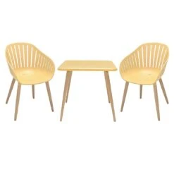 LifestyleGarden Nassau Gartenmöbel-Set 3-tlg. Tisch 70x70cm Teaklook/Honig