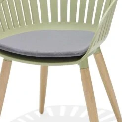 LifestyleGarden Nassau Gartensessel Eukalyptus/Kunststoff Inkl. Sitzkissen Teaklook/Salbeigrün -Garten Leben lifestylegarden nassau gartensessel eukalyptus kunststoff inkl sitzkissen 1482396 4