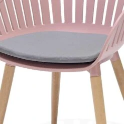 LifestyleGarden Nassau Gartensessel Eukalyptus/Kunststoff Inkl. Sitzkissen Teaklook/Pfingstrose -Garten Leben lifestylegarden nassau gartensessel eukalyptus kunststoff inkl sitzkissen 1482407 4