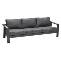 LifestyleGarden Palau Gartensofa 228cm Aluminium/Olefin Dunkelgrau -Garten Leben lifestylegarden palau 3 sitzersofa 228cm aluminium olefin dunkelgrau 1204008 2