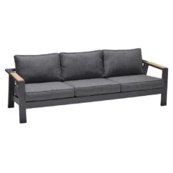 LifestyleGarden Palau Loungeset 3-tlg. Aluminium/Olefin Dunkelgrau -Garten Leben lifestylegarden palau loungegruppe 3 tlg aluminium olefin 1413943 4