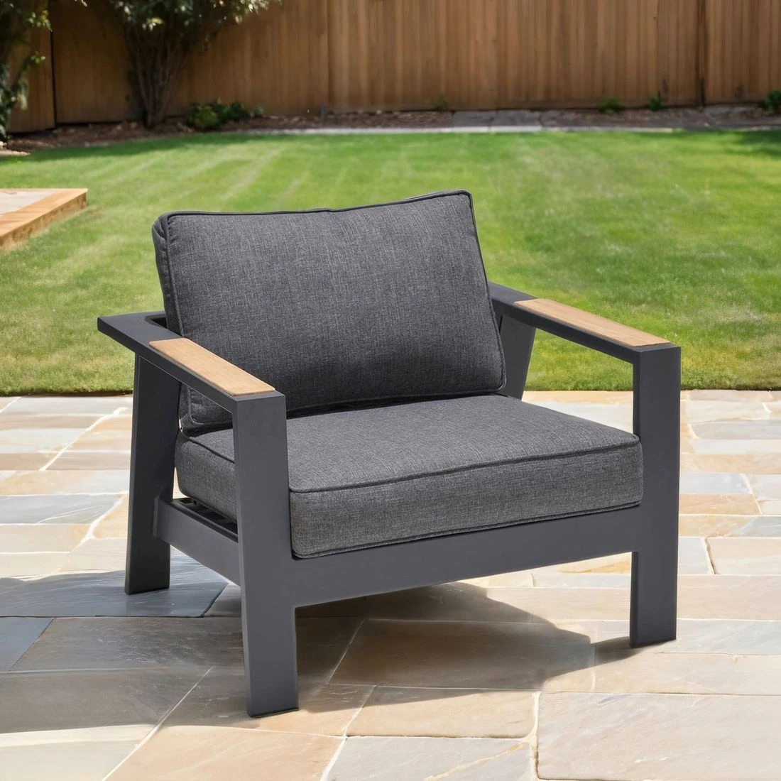 LifestyleGarden Palau Loungesessel Aluminium/Olefin Dunkelgrau 3 LifestyleGarden Palau Loungesessel Aluminium/Olefin Dunkelgrau