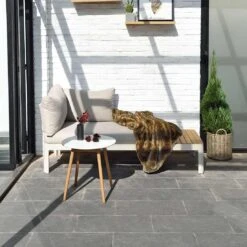 LifestyleGarden Portals Gartensofa Aluminium/Teak/Olefin Korallensand-Matt/Teak -Garten Leben lifestylegarden portals 2 sitzersofa aluminium teak olefin korallensand matt teak 1282966 4