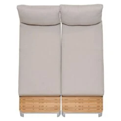 LifestyleGarden Portals Gartensofa Aluminium/Teak/Olefin Korallensand-Matt/Teak -Garten Leben lifestylegarden portals 2 sitzersofa aluminium teak olefin korallensand matt teak 1282966 6