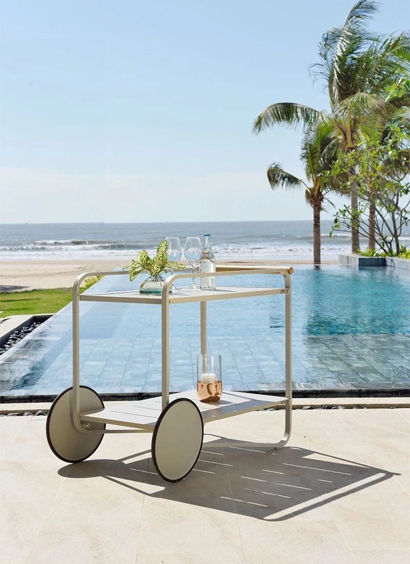 LifestyleGarden Portals Servierwagen Aluminium Korallensand-Matt 9 LifestyleGarden Portals Servierwagen Aluminium Korallensand-Matt – Bild 7