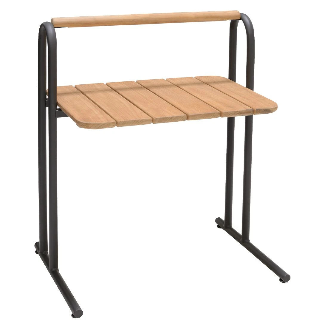 LifestyleGarden Topaz Beistelltisch 52x37,5cm Aluminium/Teakholz Magnesium Grau/Teak 3 LifestyleGarden Topaz Beistelltisch 52x37,5cm Aluminium/Teakholz Magnesium Grau/Teak