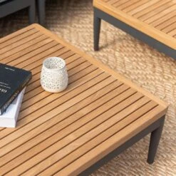 LifestyleGarden Topaz Loungeset Aluminium/Teakholz Magnesium Grau/Teak -Garten Leben lifestylegarden topaz loungeset aluminium teakholz 1487005 10