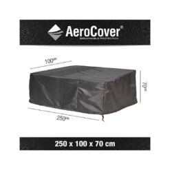 AeroCover Schutzhülle Für Loungesofa/2 Loungesessel 250x100x70cm Polyester Uni Anthrazit -Garten Leben loungebankhulle 250x100x70cm 8