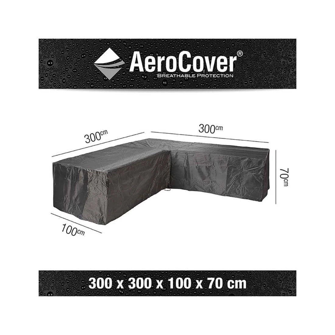 AeroCover Schutzhülle Für Ecklounge 300x300x100x70cm Polyester Uni Anthrazit 11 AeroCover Schutzhülle Für Ecklounge 300x300x100x70cm Polyester Uni Anthrazit – Bild 9