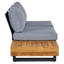 OUTLIV. Madrid Ecklounge 3-tlg. Teak Recycelt/Olefin Teak Recycelt/Grau -Garten Leben madrid loungeset 3 tlg teak recycelt polster 1392185 10