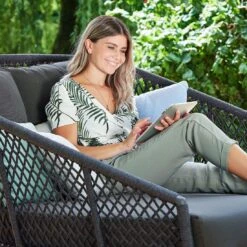 Musterring Ibiza Sonnenbett Aluminium/Outdoorstoff Anthrazit/Grau -Garten Leben musterring sonnenbett 149x156cm aluminium outdoorstoff anthrazit grau 1213853 6