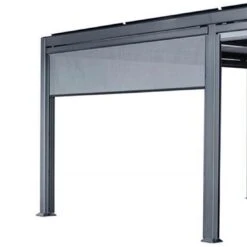 MWH Kiosko XXL Gartenpergola 720cm+Seitenteile 330+340cm Grau -Garten Leben mwh kiosko xxl pergola 720cm seitenteile 330 340cm 1477160 4