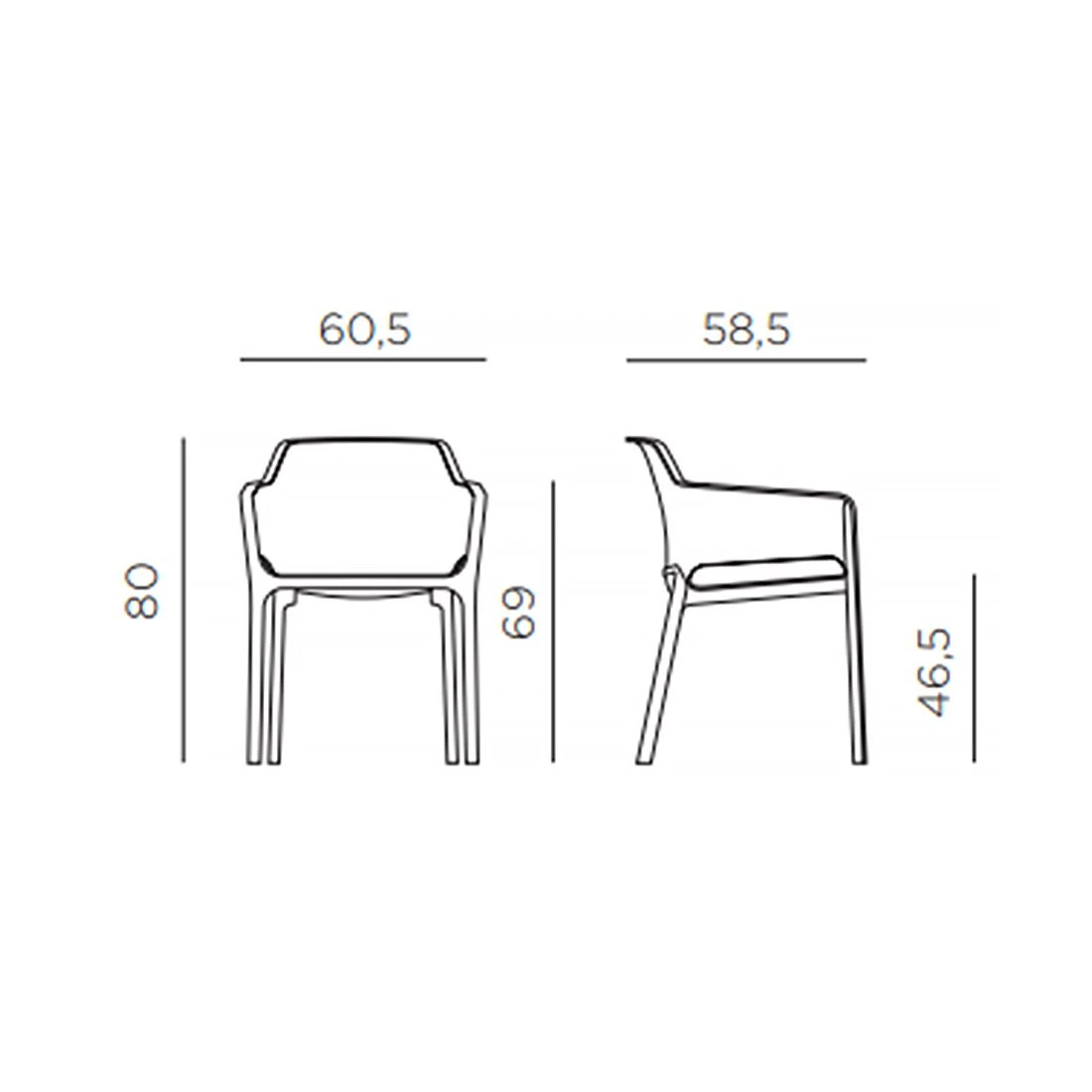 Nardi Net Stapelsessel Kunststoff Weiß 8 Nardi Net Stapelsessel Kunststoff Weiß – Bild 6